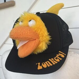 Rare! Vintage 1986 Zonkers plush Fraggle Rock Men’s Mesh‎ Trucker Baseball Cap